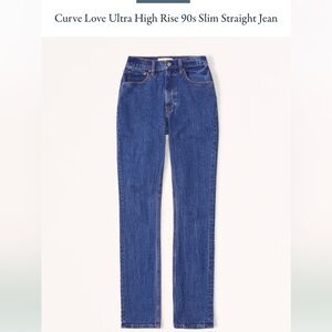 Abercrombie and Fitch - Curve Love Ultra High Rise 90s Slim Straight Jean